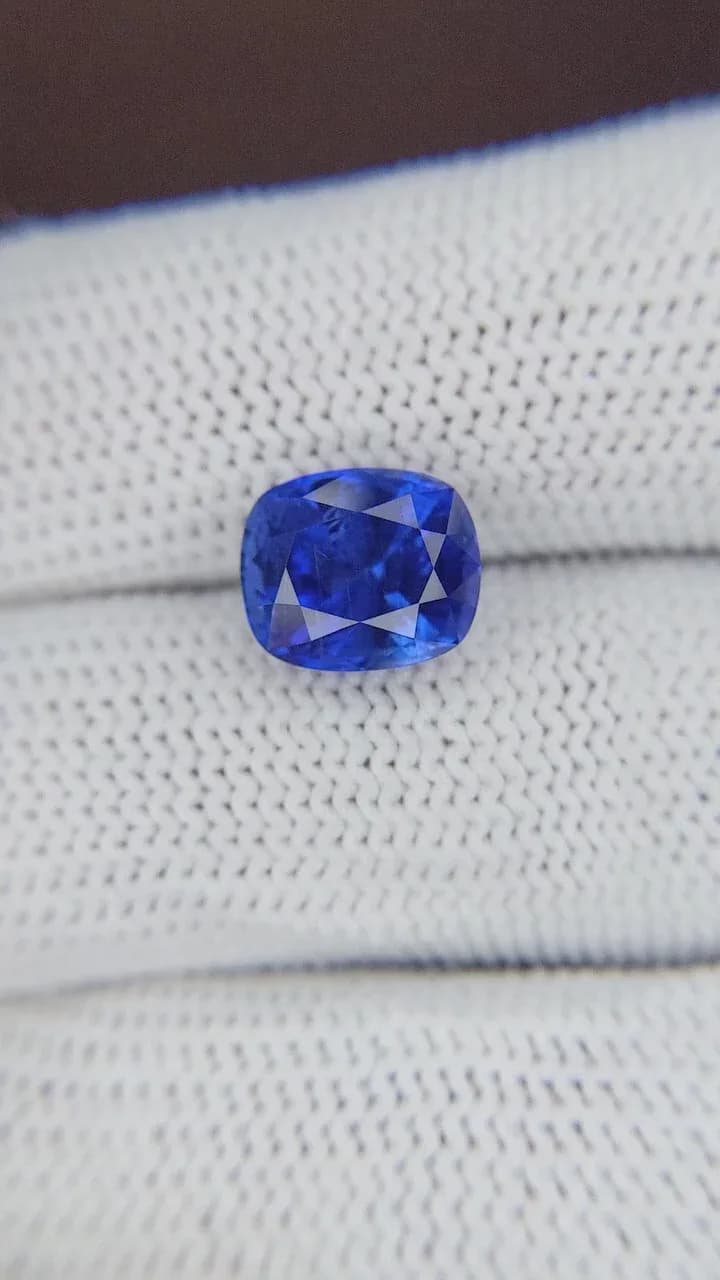 1.39ct Peacock Blue Sapphire, Semi-Cushion Mixed Cut